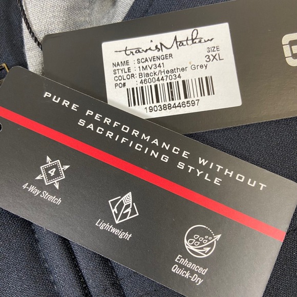 Travis Mathew Men's 3XL Scavenger Heater Tech Hoodie Vest Black Heather Grey NEW - Picture 3 of 10